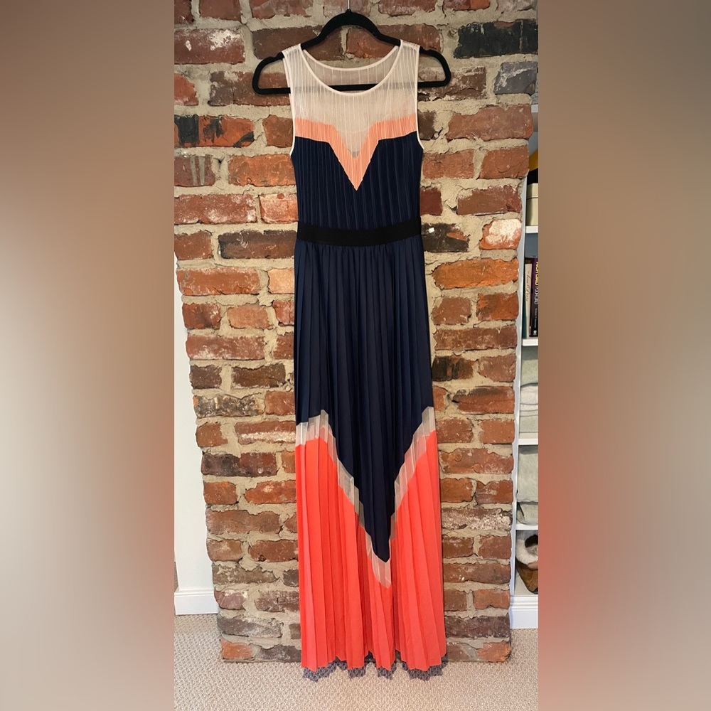 BCBGMaxAzria Colorblock Maxi Dress